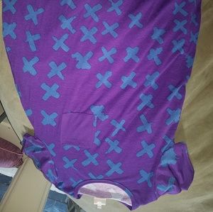 Purple and blue size small lularoe carly dress